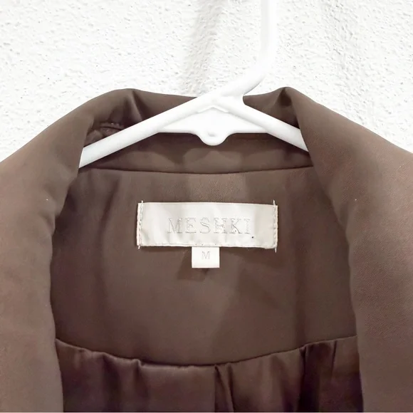 Meshki Tailored Brown‎ Double-Breasted Blazer M - Picture 4 of 6